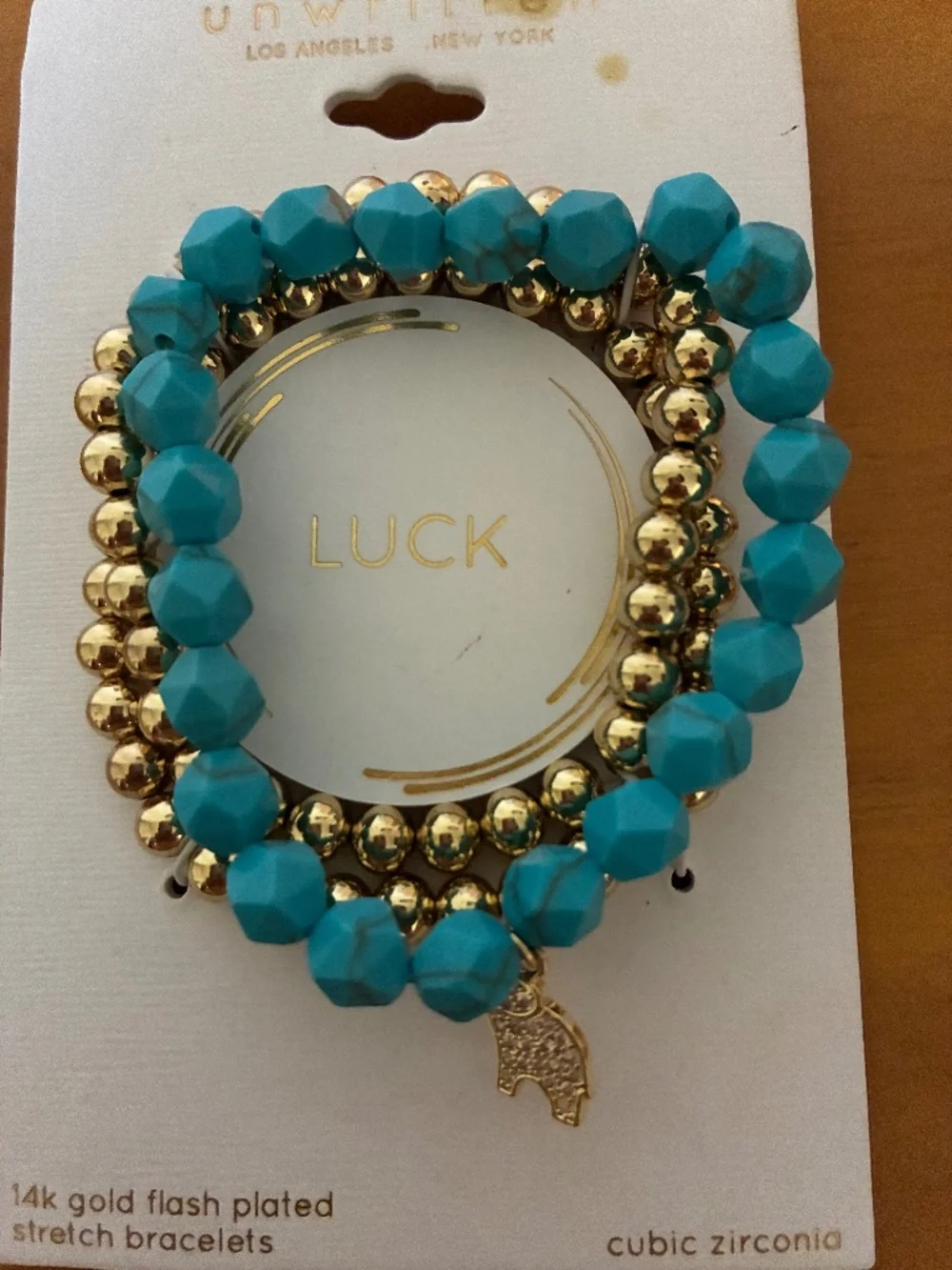 Women 14 gold flash plated stretch bracelet